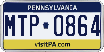 PA license plate MTP0864