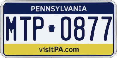 PA license plate MTP0877