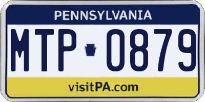 PA license plate MTP0879