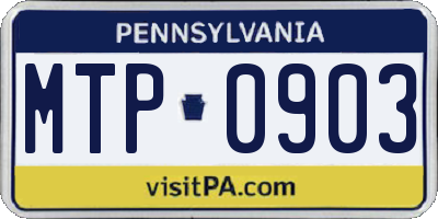 PA license plate MTP0903
