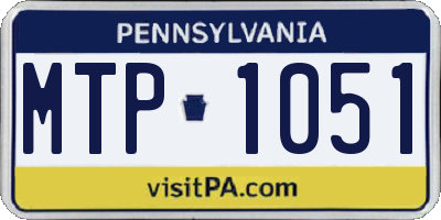 PA license plate MTP1051