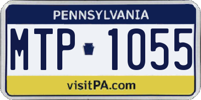 PA license plate MTP1055