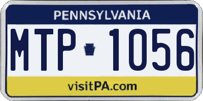PA license plate MTP1056