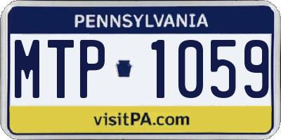 PA license plate MTP1059