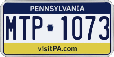 PA license plate MTP1073