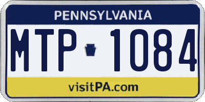 PA license plate MTP1084