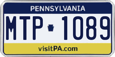 PA license plate MTP1089