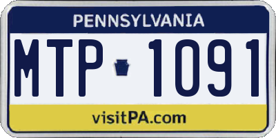 PA license plate MTP1091