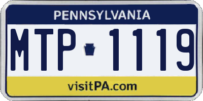 PA license plate MTP1119