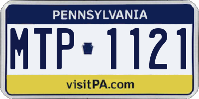 PA license plate MTP1121