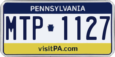 PA license plate MTP1127
