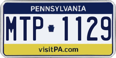 PA license plate MTP1129