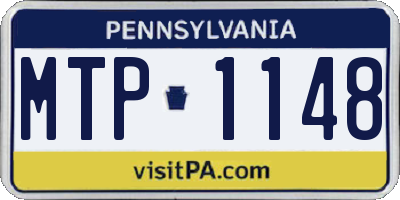 PA license plate MTP1148