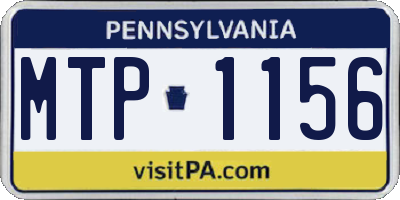 PA license plate MTP1156