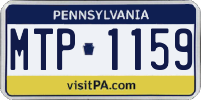 PA license plate MTP1159