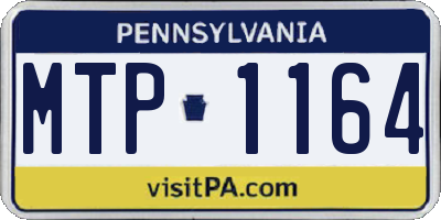 PA license plate MTP1164