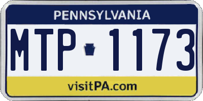 PA license plate MTP1173
