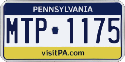PA license plate MTP1175