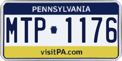 PA license plate MTP1176