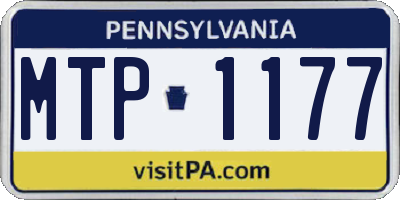 PA license plate MTP1177