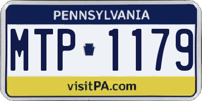 PA license plate MTP1179