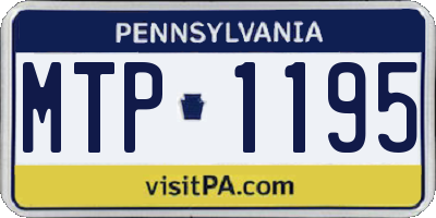 PA license plate MTP1195