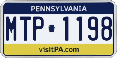 PA license plate MTP1198
