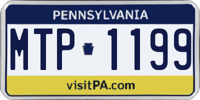 PA license plate MTP1199