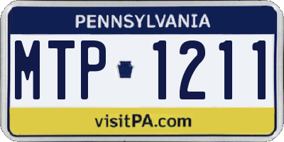 PA license plate MTP1211