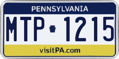 PA license plate MTP1215