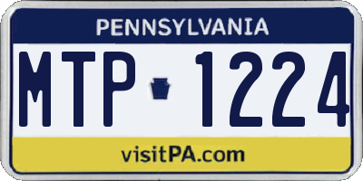 PA license plate MTP1224