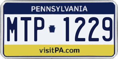 PA license plate MTP1229