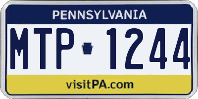 PA license plate MTP1244