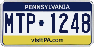 PA license plate MTP1248