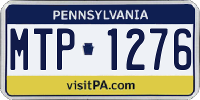 PA license plate MTP1276