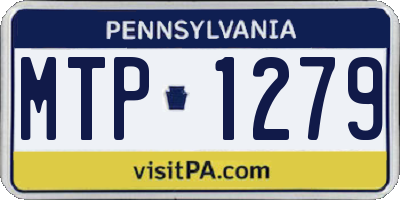 PA license plate MTP1279
