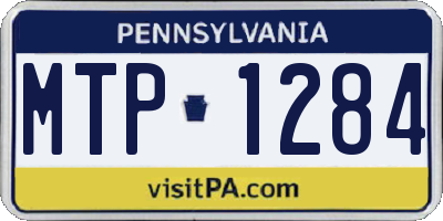 PA license plate MTP1284