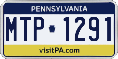 PA license plate MTP1291