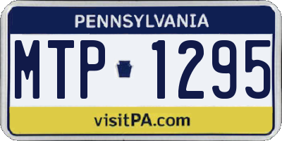 PA license plate MTP1295