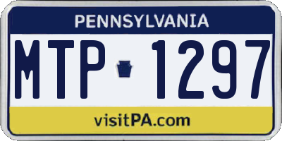PA license plate MTP1297