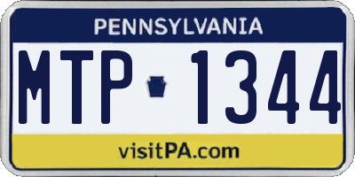 PA license plate MTP1344