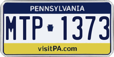 PA license plate MTP1373