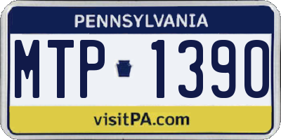 PA license plate MTP1390