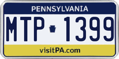 PA license plate MTP1399