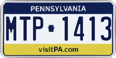 PA license plate MTP1413