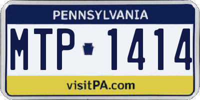 PA license plate MTP1414