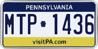 PA license plate MTP1436