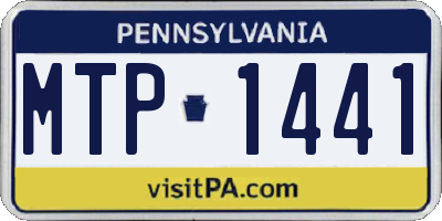 PA license plate MTP1441