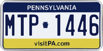 PA license plate MTP1446