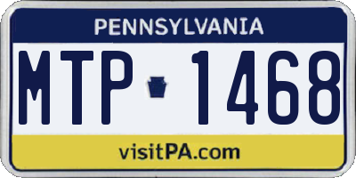 PA license plate MTP1468